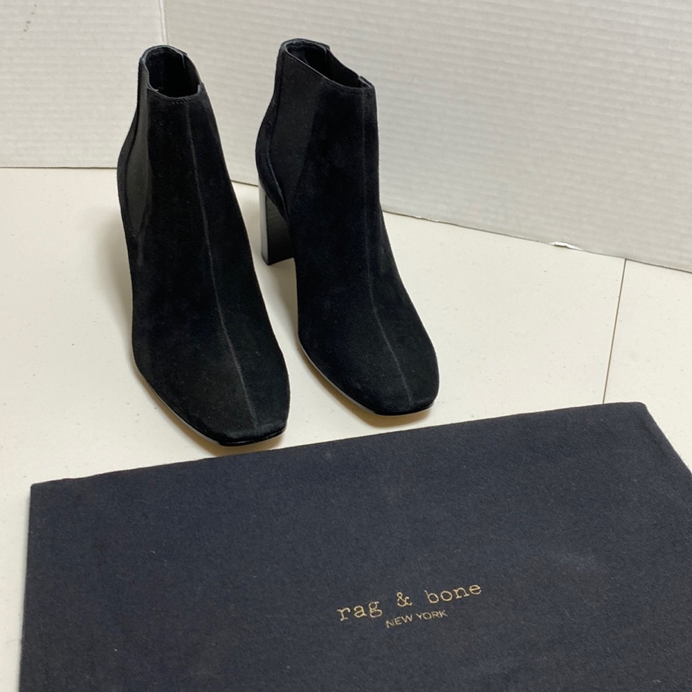 NIB Stunning!! Authentic Rag and Bone Black Suede Aslen Boot Size 6/EU 36